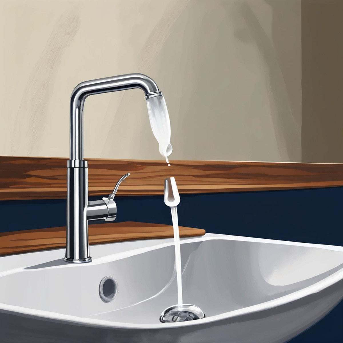 Painting of a dripping tap